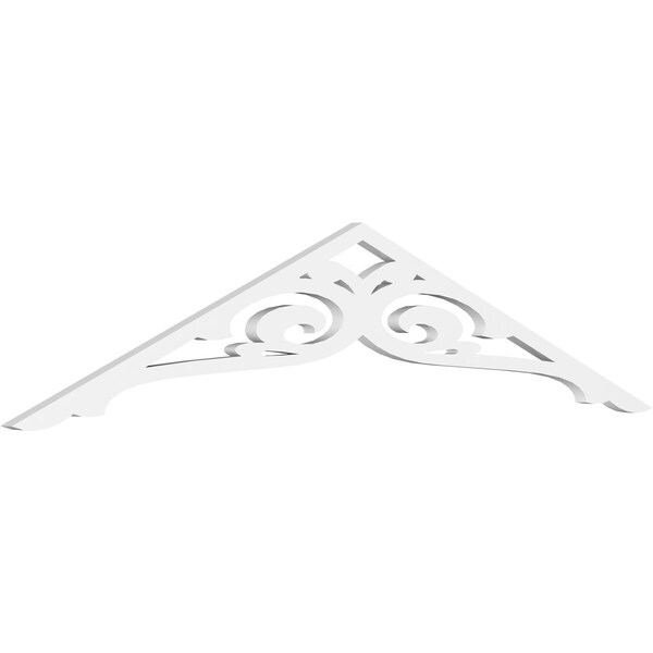 Ekena Millwork Pitch Bordeaux Architectural Grade PVC Gable Pediment, 60"W x 12 1/2"H x 1"P (5/12) GPP060X013X100BOR - main